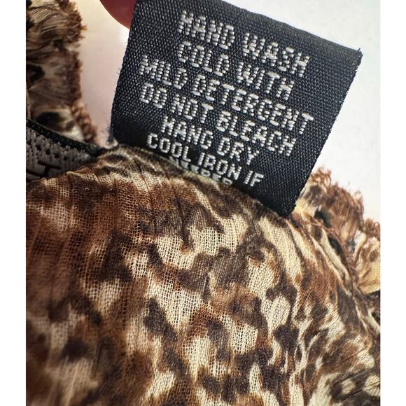 Vintage Y2K Passport Snake Print Sheer Wrap 3/4 Sleeve Blouse Medium - Picture 6 of 8